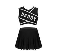 WENYAZIGUO Costume da cheerleader per ragazze, Set uniforme da cheerleader for donna, taglie multiple multicolori(Black C,M)