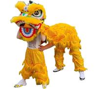 WENYAZIGUO Costume per la danza del leone, Costume da danza del leone cinese multicolore 9 pollici(Yellow)
