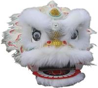 WENYAZIGUO Costume per la danza del leone, Costume da testa di danza del leone da 8 pollici multicolore(D)