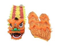 WENYAZIGUO Costume per la danza del leone, Set di costumi for la testa della danza del leone Oggetti di scena multicolori da 6 pollici(F)