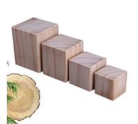 WENYAZIGUO Gambe per mobili in legno massello, Gambe for mobili in legno da 4 pezzi, altezza 3-20 cm(15x15x8cm)