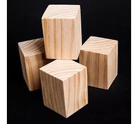 WENYAZIGUO Gambe per mobili in legno massello, Gambe for Mobili In Legno Di Diverse Dimensioni, Confezione Da 4(12x12x3cm)