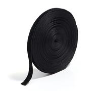 WENYAZIGUO Il Nastro di Velluto, Nastri di Velluto floccati Multicolori da 10 Iarde, Larghezza 1-1,5 cm, for Fai da Te Fatti a Mano(Black,Width 1.5cm)