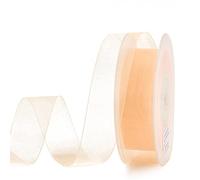 WENYAZIGUO Nastro Regalo Trasparente, Rotolo di Nastro in Organza, Larghezza 13 mm, 200 Iarde, Multicolore(Peach)