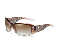 WENYAZIGUO Occhiali da Sole da Donna in plastica UV400, di Lusso, Sexy, alla Moda, retrò, con Cristalli, polarizzati, for la Guida.(Wpgj007 Brown)