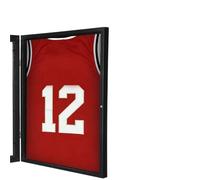 WENYAZIGUO para diversos tipos de Camisetas, Como Camisetas d Cornice for Esposizione Maglia da Calcio in Legno Protezione UV Nera 36x28x3,7 cm Montaggio a Parete