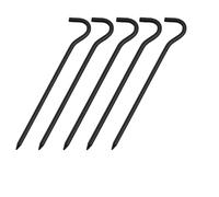 WENYAZIGUO Picchetti da Campeggio, Chiodi for Tenda in Lega di Alluminio da 18 cm con Gancio, Confezione da 5/10 Pezzi Multicolore for Amaca da Campeggio(5PCS Black)