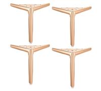 WENYAZIGUO Piedini in metallo per mobili, Gambe for mobili triangolari in metallo da 4 pezzi multicolore 12-18 cm supporta 500 kg(Pink,12cm)