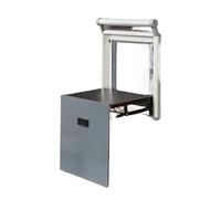 WENYAZIGUO Sedia pieghevole a muro, Sgabello cambiascarpe pieghevole da parete con braccioli e cuscinetti antiscivolo in lega di alluminio e acciaio, portata 150 kg