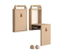 WENYAZIGUO Sedia pieghevole a muro, Sgabello da ingresso pieghevole a parete for cambio scarpe e panca for doccia, multicolore(Yellow)