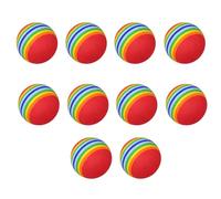 WENYOG Palline da golf 10x Palline in schiuma for allenamento swing da golf in spugna arcobaleno for pratica indoor Accessorio for l'allenamento della palla morbida e flessibile(Red 10Pcs)