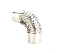 wenyouya Connettore a gomito a 90 gradi, in acciaio inossidabile, rivestimento per tubi della stufa a legna, resistente al calore, per scaldabagno da 60 mm, 70 mm, 80 mm, campeggio, uso interno ed