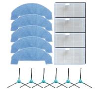 wenyouya Kit di ricambi per robot aspirapolvere adatto per Ultenic per T20 Pro, include filtri HEPA, spazzole laterali e panni per mocio per T10 Lite/Honor Choice S3/S3 Plus/R3/R3 Plus per spazzare e