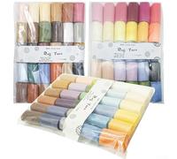 wenyouya Set di filati di lana pretagliati in 30 colori, 5,5 cm, in poliestere, per tappeti, uncinetto, fai da te, 200 fili per rotolo, morbidi e facili da pulire (n. 2)
