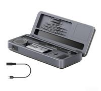 wenyouya Stazione di saldatura portatile da 100 W, lega di alluminio HS-02 con ricarica di tipo C, controllo della temperatura e modalità sleep, kit di riparazione mobile completo (HS-02A alto)