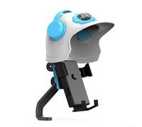wenyouya Supporto per telefono da moto per casco, portatile, impermeabile, in ABS, anti agitazione, fisso, quattro angoli, angolo regolabile (supporto per specchio bianco)