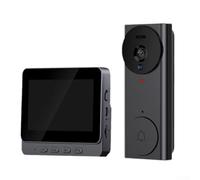 Wenyouya Videocitofono senza fili con monitor da 4,3 pollici, grandangolo a 130°, visione notturna, audio bidirezionale per la sicurezza domestica