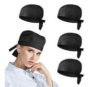 Wenyue 4 Pezzi Cappellino da Chef Bandana Bandana da cucina cappello professionale da catering Cappello Cuoco Regolabile Cappello Cucina Giapponese per hotel, da chef, da cameriere, da lavoro, Fornai