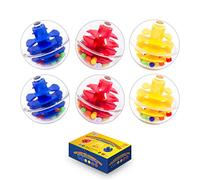 WEofferwhatYOUwant Ball Drop Balls - 6 Palle di Ricambio Trasparenti da 4,6 cm per Torre con Biglie Compatibili con Ball Drop Stimolano Coordinazione e Sviluppo Sensoriale Dai 9 Mesi in Su