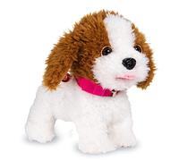 WEofferwhatYOUwant Cane Robot Teddy - Peluche Goldendoodle Interattivo, 12 Comandi Vocali Inglesi, Cammina, Abbaia, Canta, Balla, Flessioni, Striscia, Giocattolo Educativo Bambini 3+ Anni
