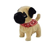 WEofferwhatYOUwant Cucciolo Pug Cane Robot - Peluche Interattivo Cammina e Abbaia per Bambini 18+ Mesi Cagnolino Realistico con Suoni, Movimento Naturale, Giocattolo Educativo Sicuro e Portatile