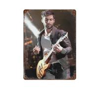 WEOFURBL Poster cantante Adam Levine Decorazione da parete Art Metal Tin Poster Modern Bar Decorations40x30cm
