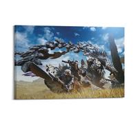 WEOFURBL Poster decorativo da parete su tela, motivo: Monster Hunter Wild H, stampa moderna, per camera da letto, 40 x 60 cm