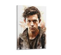 WEOFURBL Tom Holland - Poster decorativo da parete con attore Tom Holland, stampa artistica moderna su tela, poster decorativo per camera da letto, 40 x 60 cm