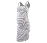 WEOKDFHA Abbigliamento Premaman Vestiti premaman estivi senza maniche, aderente e con arricciature laterali, da indossare tutti i giorni o for il baby shower(Light Gray,M)