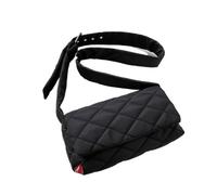 WEOKDFHA Borsa Tote Soffice Borsa trapuntata a tracolla scozzese imbottita in cotone leggero invernale caldo piumino Borse da donna sotto le ascelle gonfie(Black)