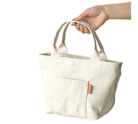 WEOKDFHA Borse Per Il Pranzo Borsa termica for il pranzo, grande capacità, versatile, in tela con cerniera, riutilizzabile, portatile, for picnic scolastici(Color 1)