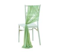 WEOKDFHA Fiocchi per Sedie 10/50PCS Chiffon Chair Sashes Cover Aisle Decorations Draping Fabric Wrinkle-Free with Tie for Party Wedding Decorate Banquet(Light Green,10 PCS)