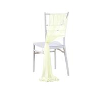 WEOKDFHA Fiocchi per Sedie 30pcs 17x250cm Chiffon Chair Sashes Sage Green Sash Wedding Baby Shower Covers Ribbon Party Aisle Decor(Yellow)