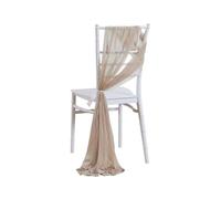WEOKDFHA Fiocchi per Sedie 30pcs 17x250cm Chiffon Chair Sashes Sage Green Sash Wedding Baby Shower Covers Ribbon Party Aisle Decor(Light Brown)