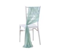 WEOKDFHA Fiocchi per Sedie 30pcs 17x250cm Chiffon Chair Sashes Sage Green Sash Wedding Baby Shower Covers Ribbon Party Aisle Decor(Light Green)