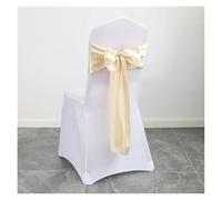 WEOKDFHA Fiocchi per Sedie 30PCS 17x275cm Satin Wedding Chair Sashes Setting Sage Green Sheer Vintage Birthday Party Festival Aisle Decor(30PCS Champagne Gold)