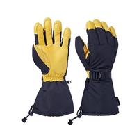 WEOKDFHA Guanti Da Sci Guanti invernali lunghi da sci Isolati for lavori sulla neve riscaldati termici for uomo e donna Per Sciare(Yellow-Style 1,XXL)