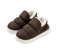 WEOKDFHA Pantofole Chiuse Calde pantofole in cotone Thi Bot for uomo e donna, for uso interno domestico, impermeabili per l'inverno(Dark coffee,40/41 for feet 39-40)