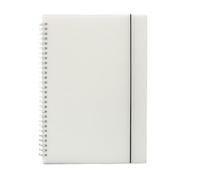 WEOKDFHA Quaderno A Spirale A4/B5/A5/A6/ Carta bianca trasparente con righe orizzontali, quaderno e punti, blocco note cinturino(Dot Lattice,A5-14.8x21.3cm)