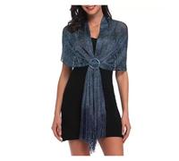 WEOKDFHA Scialle in Chiffon Scialle for Abito da Sera Donna, for Festa, Damigelle d'Onore, Matrimonio, Camicetta Formale, Asciugamano Avvolgente per Le Donne(Dark Blue)