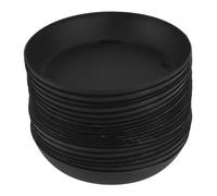 WEOKDFHA Sottovasi per Piante 20 Pezzi di Vassoio for vasi da Fiori in plastica Nera Rotonda Resistente al Calore for Piante Interno e Giardino, Bonsai, sottovasi for