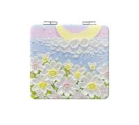 WEOKDFHA Specchietto Compatto Per Il Trucco Specchio da trucco portatile pieghevole bifacciale, specchio ingranditore, tascabile compatto e(Color3)