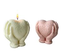 WEOKDFHA Stampi per Candele Mano Umana Che Tiene Cuore Stampo for Candela in Silicone Rilievo Amore Sapone Resina Gesso Cioccolato Stampo for Ghiaccio Decorazioni for la casa Regalo di San Valentino