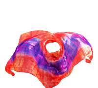WEOKDFHA Velo di Seta per Danza del Ventre Veli di Seta Danza del Ventre Puntelli for spettacoli teatrali Sciarpa Tinta a Mano Accessori for Danza(Color 20,200x90cm)