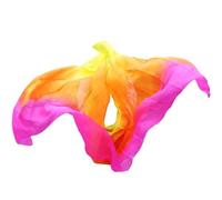 WEOKDFHA Velo di Seta per Danza del Ventre Veli di Seta Danza del Ventre Puntelli for spettacoli teatrali Sciarpa Tinta a Mano Accessori for Danza(Color 11,250x114cm)