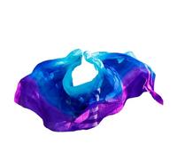 WEOKDFHA Velo di Seta per Danza del Ventre Veli di Seta Veri Sciarpa Tinta a Mano Scialle Danza Accessorio for Danza del Ventre(Color 14-dz,L- 270X114cm)