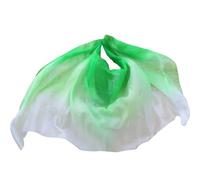 WEOKDFHA Velo di Seta per Danza del Ventre Veli di Seta Veri, Sciarpe Tinte a Mano, Scialli da Ballo, veli(Color 8-YE,L-270x114cm)