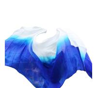 WEOKDFHA Velo di Seta per Danza del Ventre Veli di Seta Veri, Sciarpe Tinte a Mano, Scialli da Ballo, veli(Color 11-dz,XL-300x114cm)