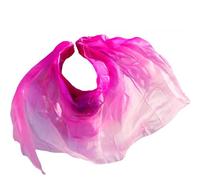 WEOKDFHA Velo di Seta per Danza del Ventre Veli di Seta Veri, Sciarpe Tinte a Mano, Scialli da Ballo, veli(Color 6-YE,XL-300x114cm)