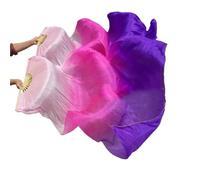 WEOKDFHA Ventaglio per Danza del Ventre 1 Paio di veli Lunghi da Donna for Danza del Ventre in Seta Sinistra Destra for spettacoli lode(Color 6,180cm 1pair)